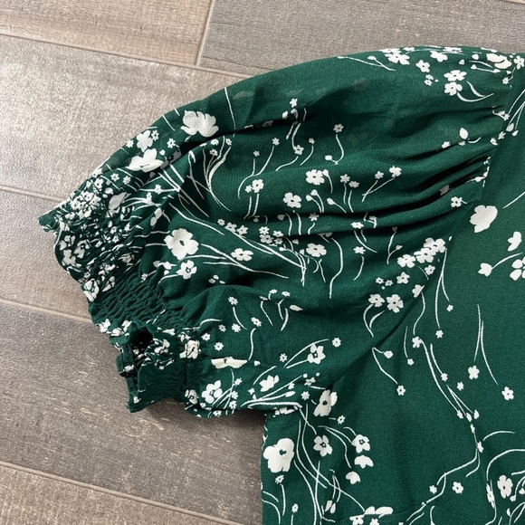 NEW Reformation Irma Green Floral Minidress - Picture 5 of 13